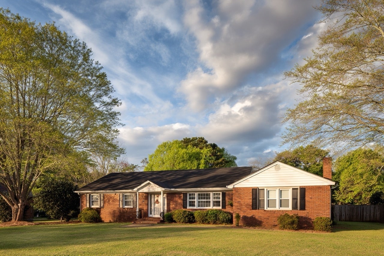 For sale by owner house in North Carolina suburban neighborhood
