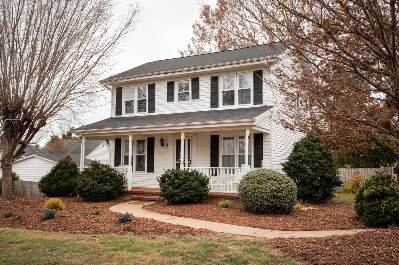 north carolina rental property with improved curb appeal and landscaping