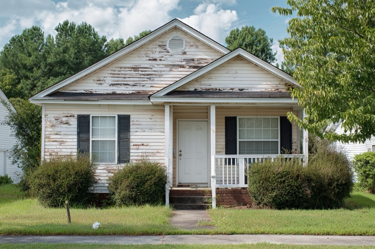 Secured residential property protected against squatters in North Carolina