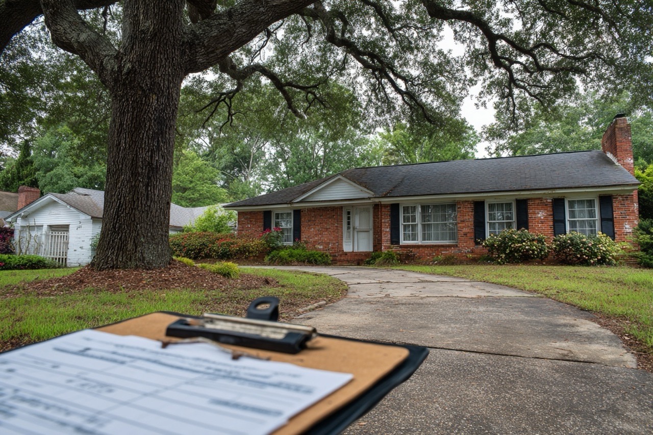 Traditional North Carolina home with property lien concerns