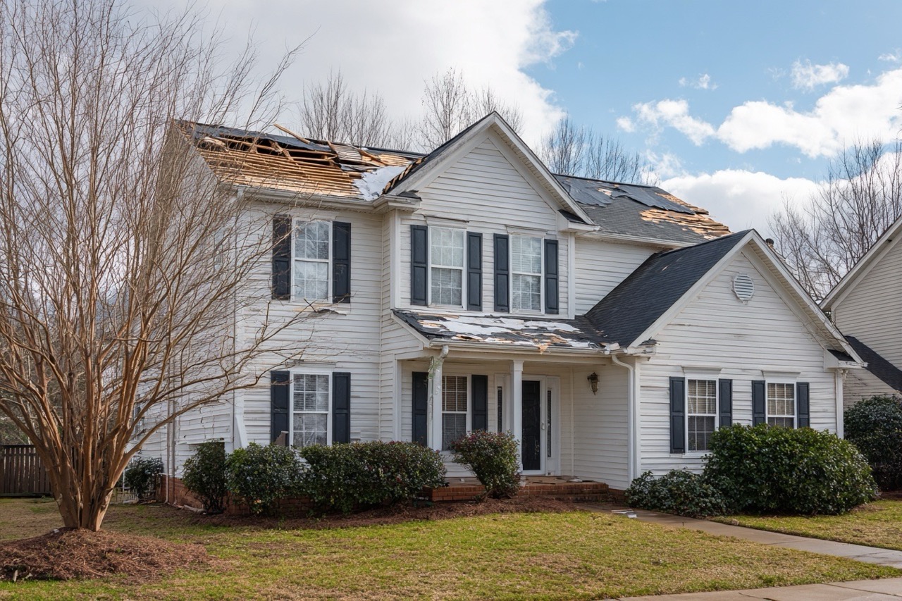 Storm damaged North Carolina home ready for quick sale